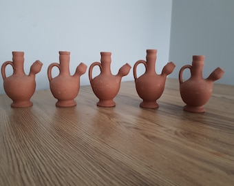 Ceramic pitcher whistle - Small toy flute - Ocarina - Ceramic whistle and water warbler - Flute water whistle - Troyan pottery souvenir
