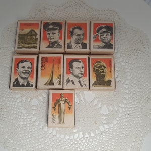 Matchboxes, USSR, a set of matchboxes Gagarin, USSR, 1981