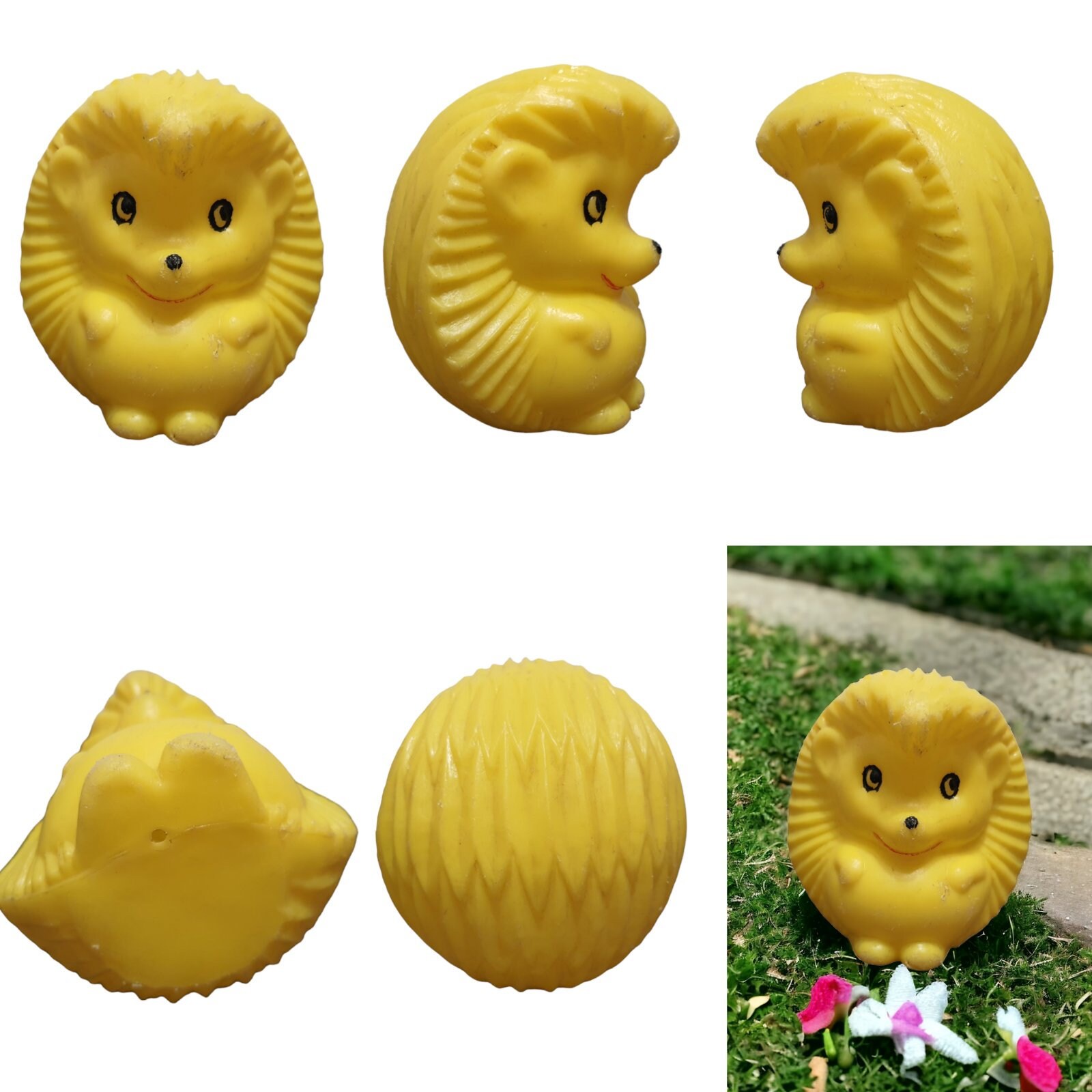 プラスチックおもちゃのハリネズミヴィンテージソビエトフィギュア子供