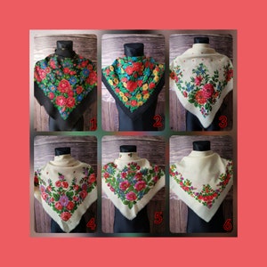 Russian shawl Ukrainian Khustka. Shawl Grandmother. Light lime green Folk scarf. Ethnic grandmother. Flowers fringed Manton フ russe ワ シ ョ