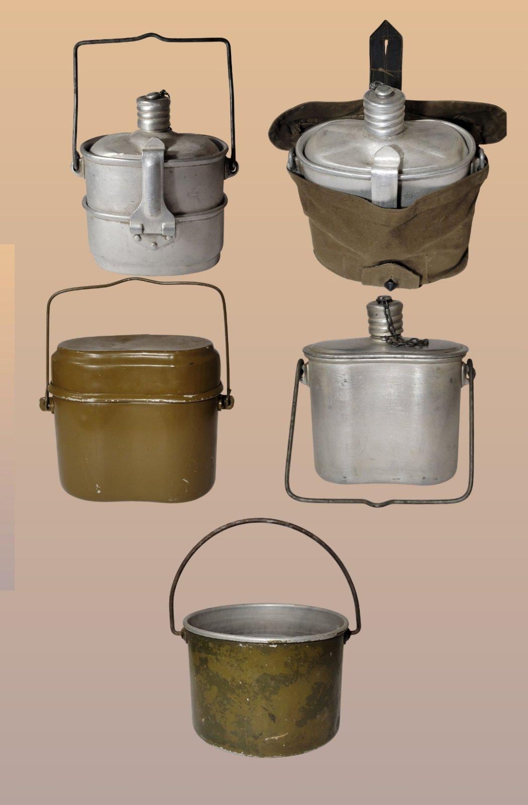 Soviet Army Soldier Mess Kit USSR Bowl Kettle Pot Cooking Meals