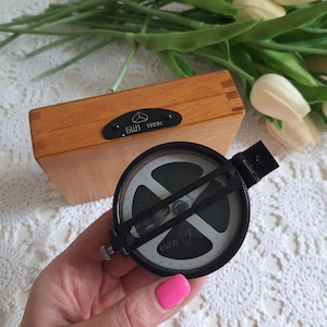 RARE 1959 Russian Soviet USSR Army Military Compass Bussola BSh-1 in Wooden Box