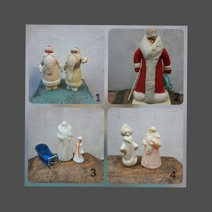 New Year&#39;s doll, Santa Claus, Ornament, Christmas, Snow Maiden, USSR ornament, old toy, Christmas tree toy, gift, decor