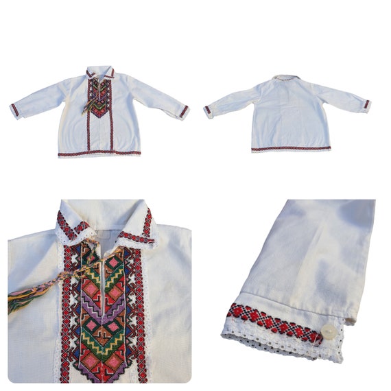 Ukrainian children's blouse, embroidered, ethnic … - image 4