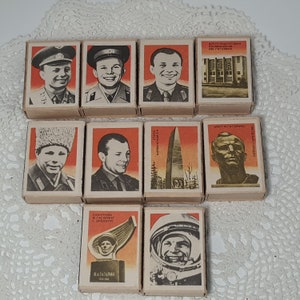 Matchboxes, USSR, a set of matchboxes Gagarin, USSR, 1981