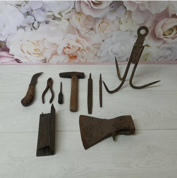 ソ連の工具セット、ビンテージ、ソ連の工具、ハンマー、ナイフ、パスタ 