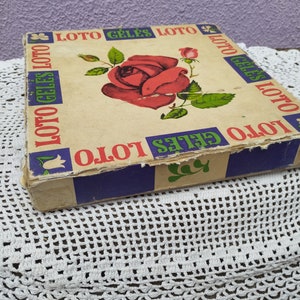 Lotto Logic Game, Lotto in Pictures, Baby Kids Game, Gift, USSR Game, Vintage