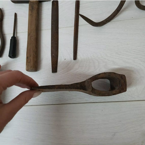 ソ連の工具セット、ビンテージ、ソ連の工具、ハンマー、ナイフ、パスタ