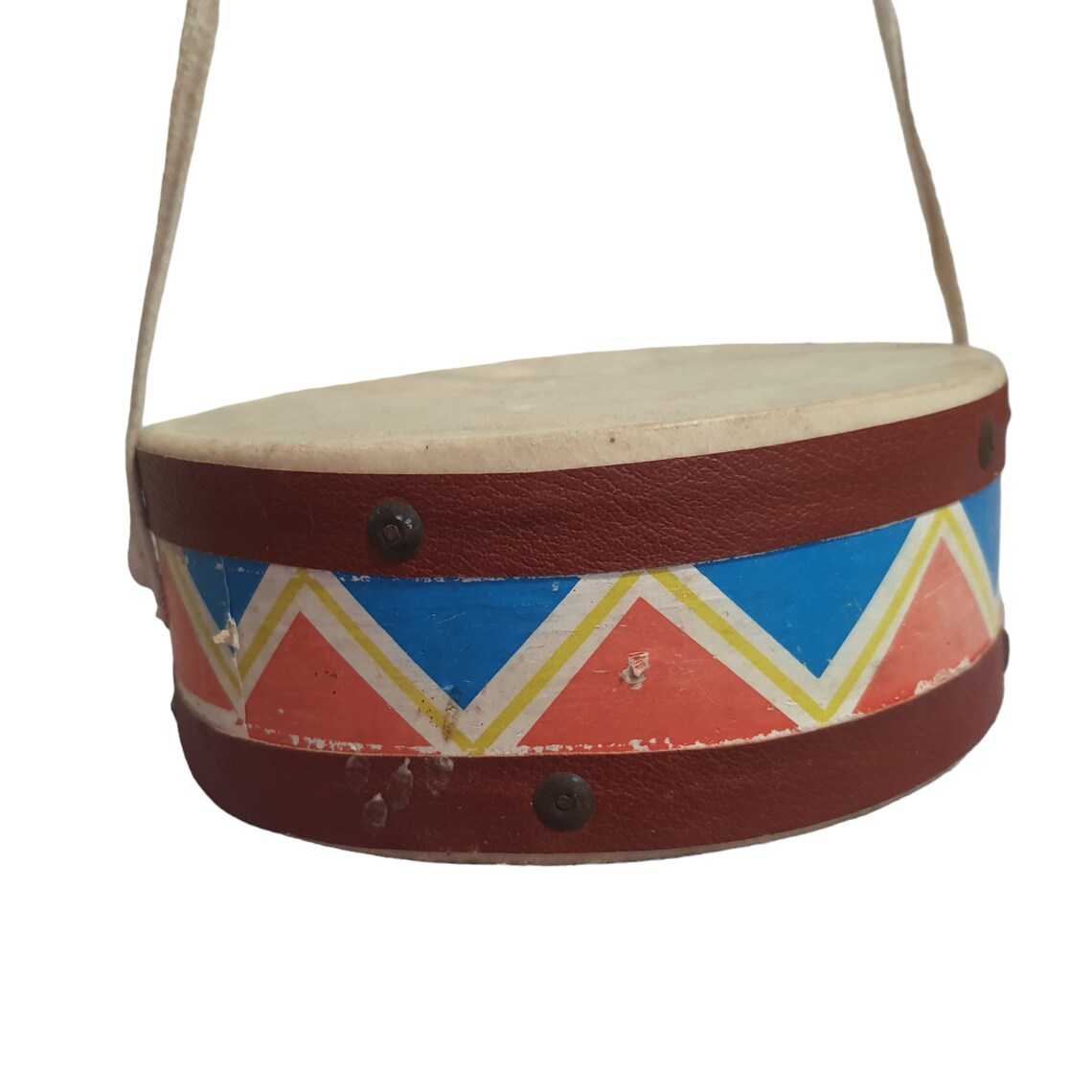 Soviet drum Musical instrument Percussion instrument Vintage musical instrument PIONEER DRUM USSR 100 % Original, foto 4 di 5