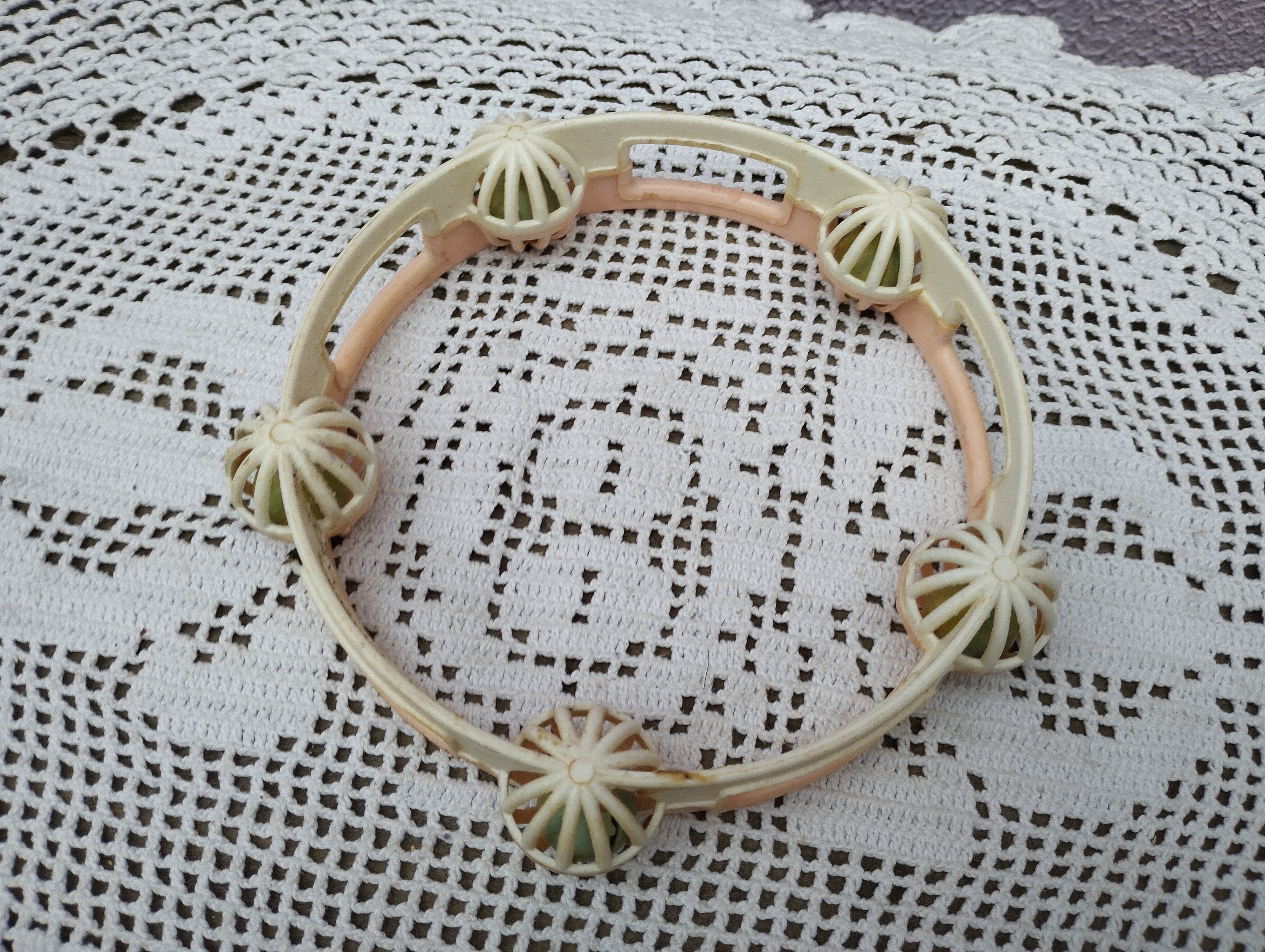 Children's Tambourine Rattle Game for Children Vintage Etsy