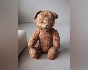 bear,  brown bear, teddy bear, children's toy, vintage, ussr, soft toy, mouse, antique bear