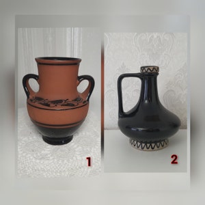 Vintage clay vessel, Antique clay pot, Rustic ceramic bowl, Ceramic jug , Traditional ceramic pitcher, Home decor, Country