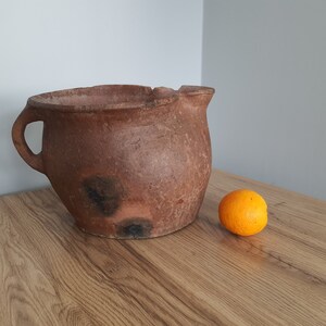 Clay jug, Antique clay jug, Ukrainian clay jug, Clay pitcher, Old clay vessel, Antique tableware, Old clay tableware