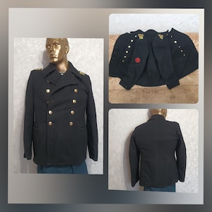 Pea coat of the USSR Navy, militaria, military uniform.