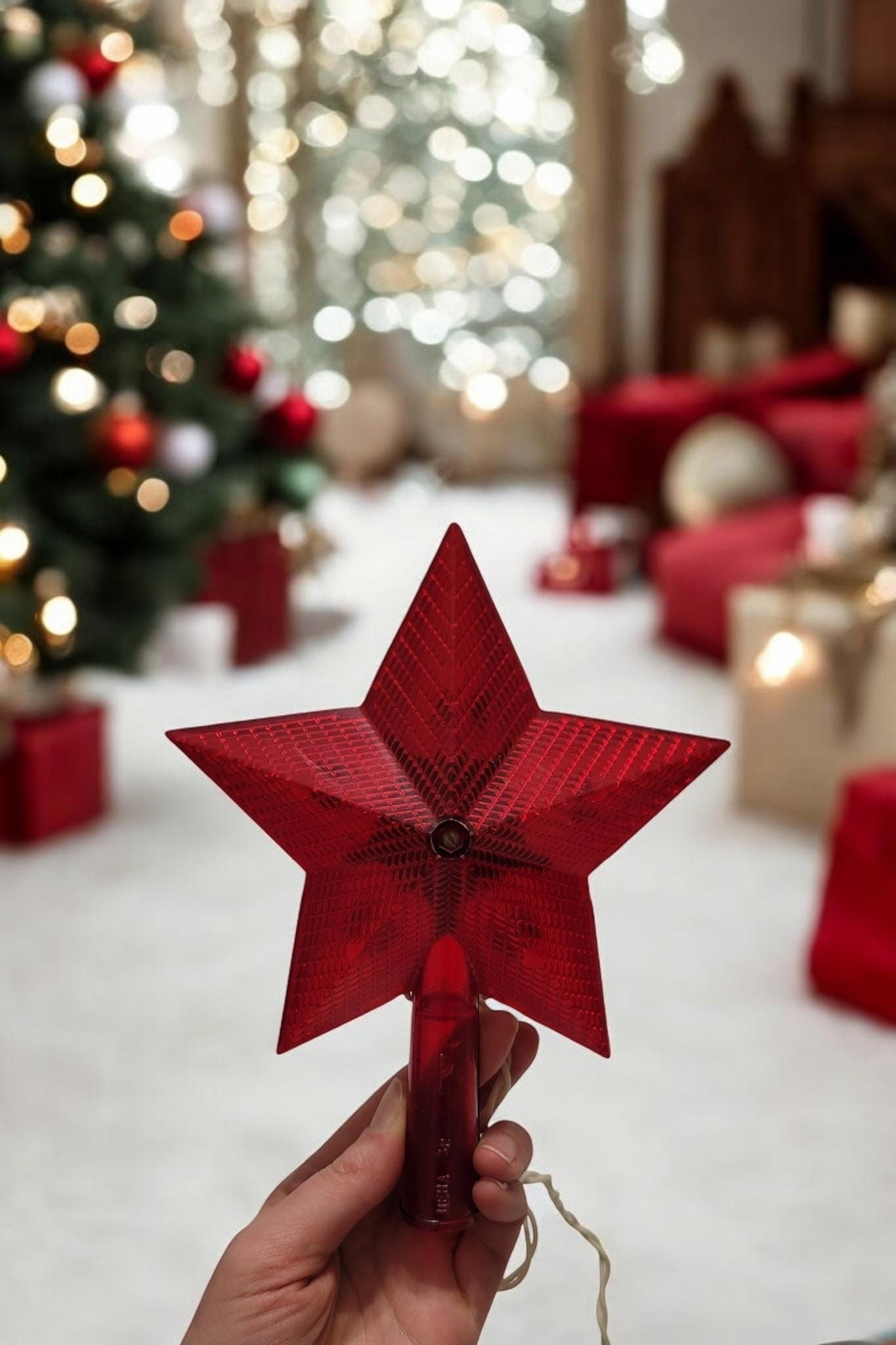 ソビエトの新年のおもちゃ クリスマスツリー トップハット 赤い星の