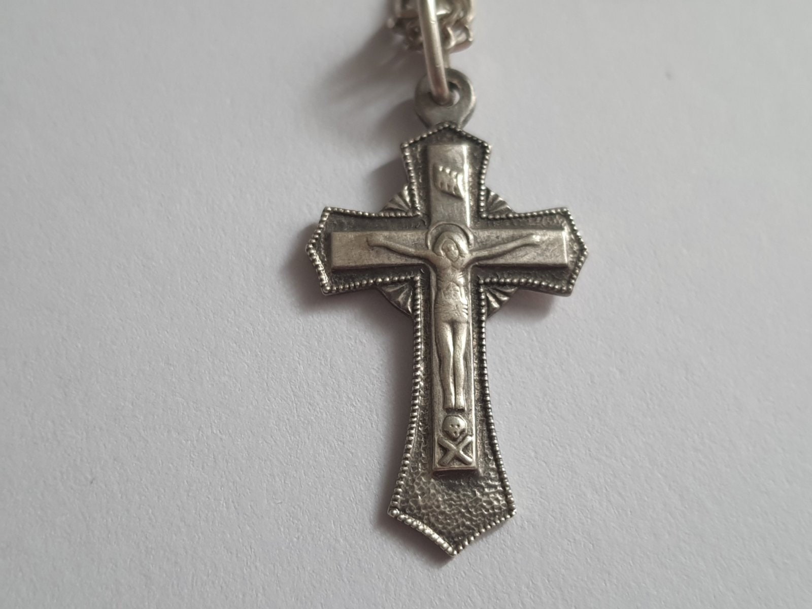 Antique Silver Crosses, Vintage Pendant, Christian Crosses 
