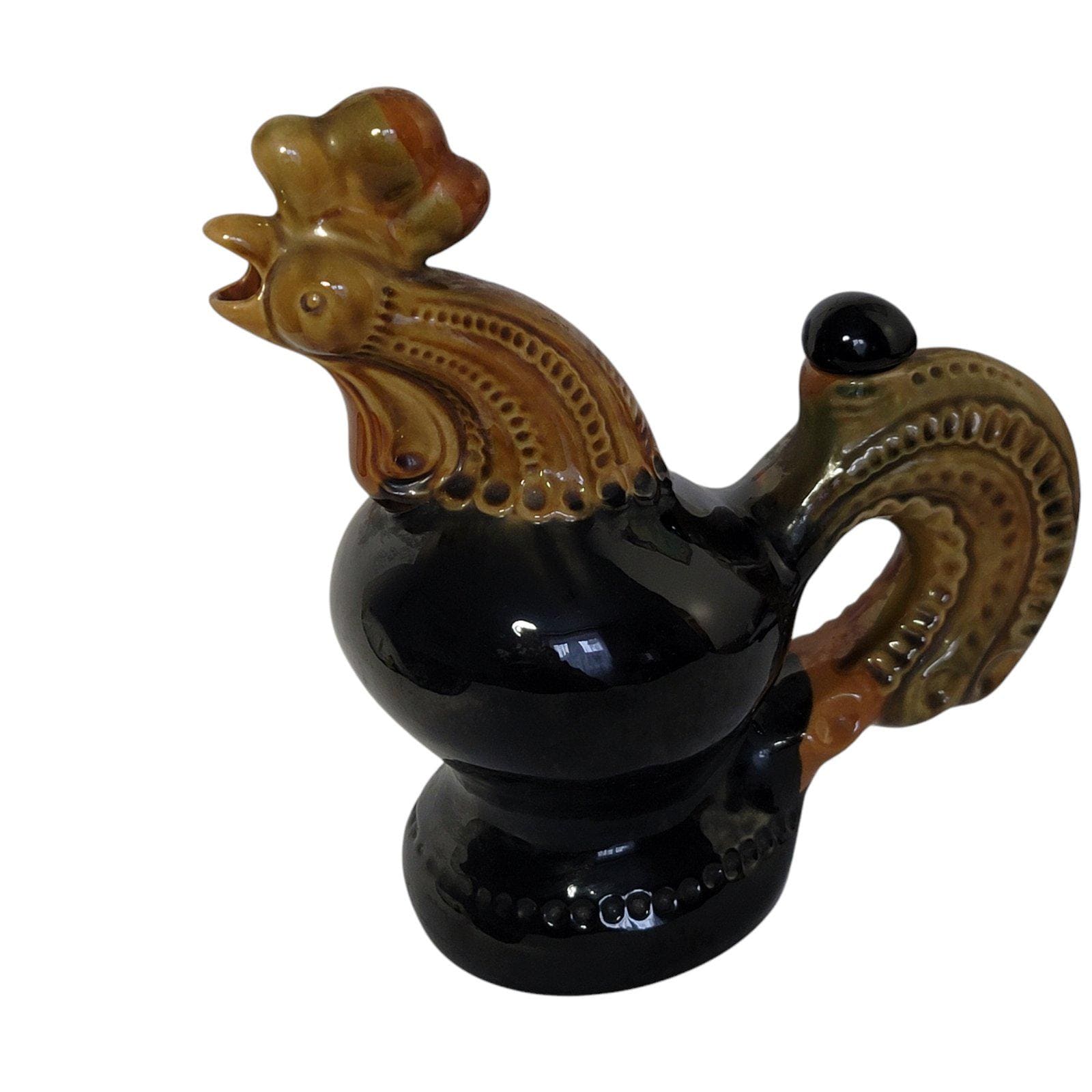 Rooster of Vasylkiv Majolica, Ceramic Decanter, Rooster Figurine
