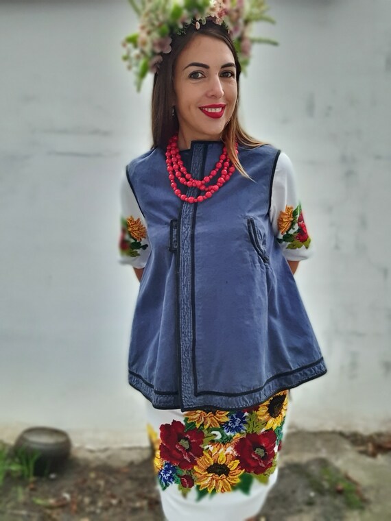 Ukrainian corset, Ukrainian vest, Ukrainian embro… - image 4