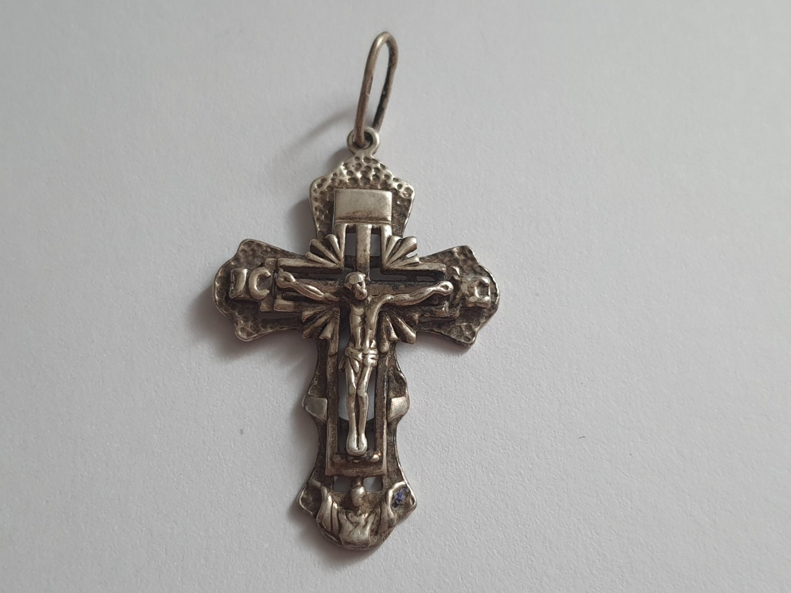 Antique Silver Crosses, Vintage Pendant, Christian Crosses 