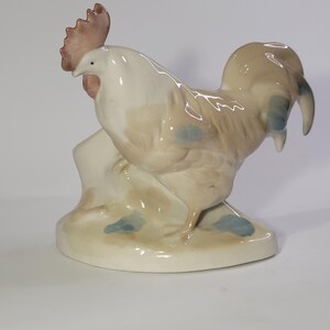 Porcelain pencil holder, vintage, USSR, figure, rooster, Gorodnitsa plant, decor, gift.