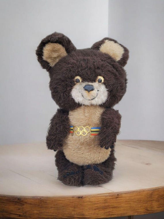 Soft Toy Ussr, Olympic Bear, Soviet Toy, Gift, Decor Olympic