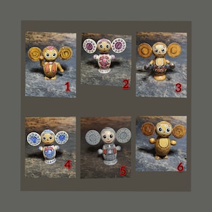 wooden figure Cheburashka, handmade, painting, gift, decor, Cheburashka