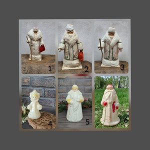 New Year&#39;s doll, Santa Claus, Ornament, Christmas, Snow Maiden, USSR ornament, old toy, Christmas tree toy, gift, decor