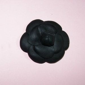 Leather Camellia Pin Brooch Customizable Genuine Leather Brooch Handmade Pin Leather Flower Pin Custom Orders