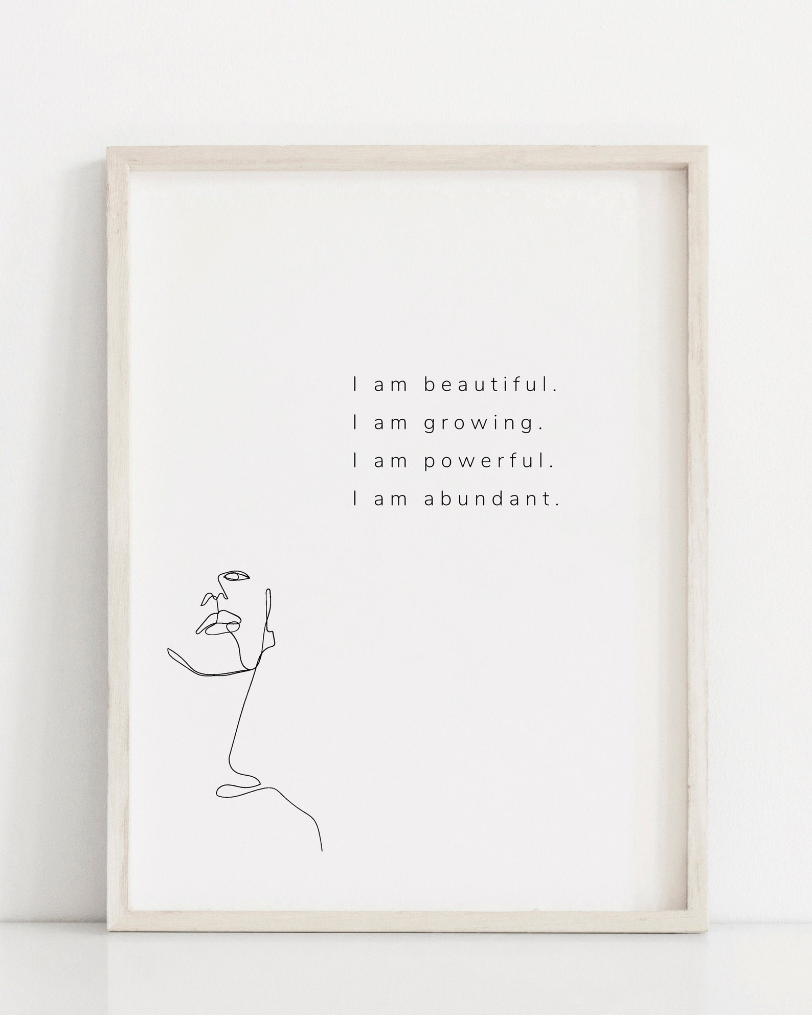 Positive affirmations Minimalist Wall Art Printable Wall Art Etsy