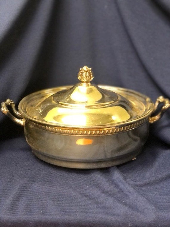 Vintage Sheffield Silver Plate Covered Casserole Etsy