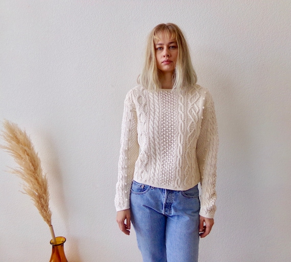 Vtg. Silk Popcorn Knit Sweater