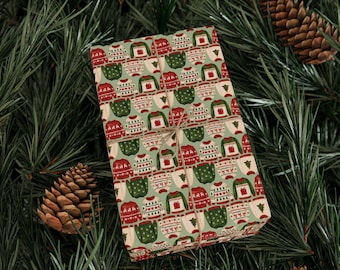 Ugly Christmas Sweater Wrapping Paper | Holiday Gift Wrap Roll