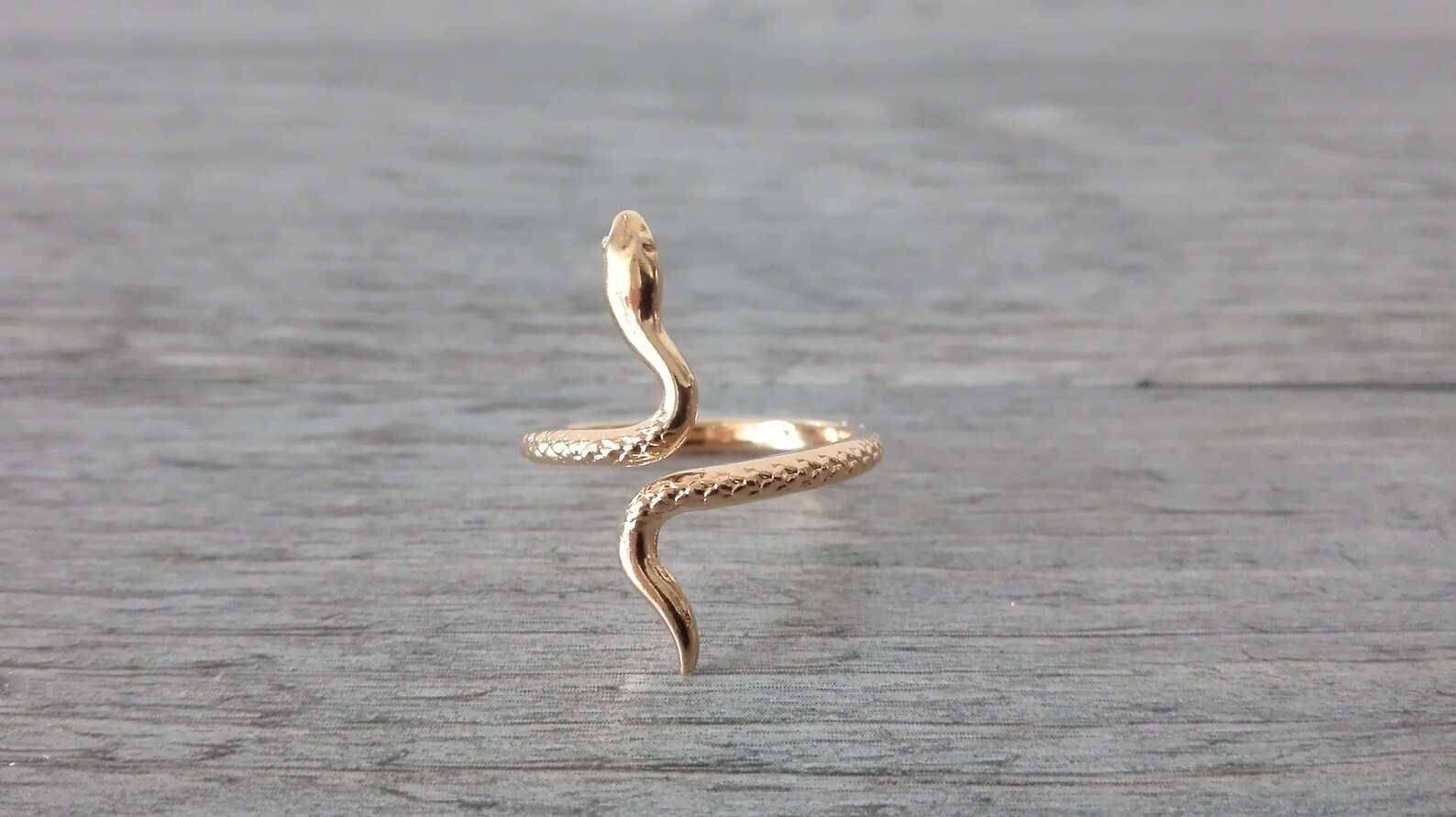 Gold Plated Snake Ring Adjustable Snake Ring Gold Snake Etsy