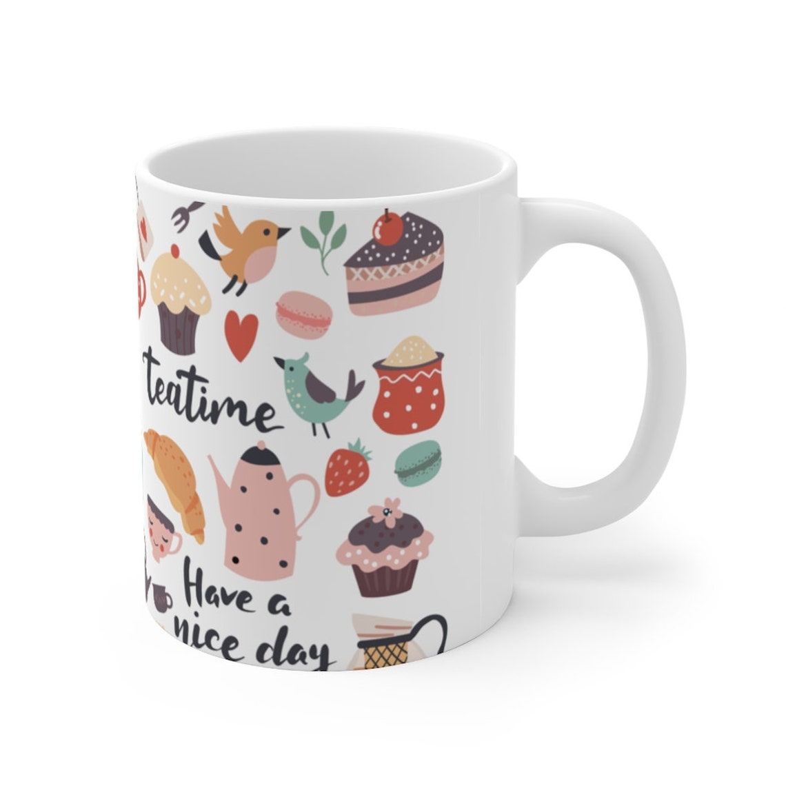 Tea Enthusiast Ceramic 11oz Mug Good Morning Tea Time Etsy