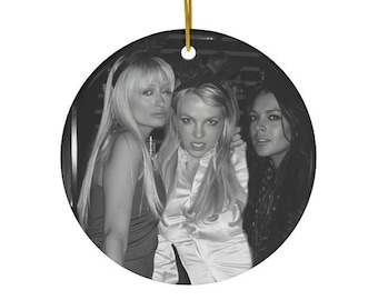 Adorno de cerámica de Queens de los años 2000 / Regalos navideños de cultura pop / Lindsay Lohan / Britney Spears / Paris Hilton / Estética de los años 2000 / Navidad
