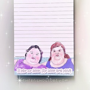1000lb. Schwestern Notizblock | Ich bezahle meine Rechnungen Meine Rechnungen werden bezahlt | LUSTIGE Realität TV Geschenke & Merch für 1000 Pound Sisters Fans