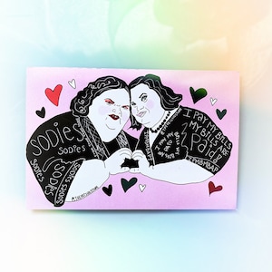 1000 lb Sisters Magnet // Amy and Tammy Slaton Illustrated Art Refrigerator Magnet