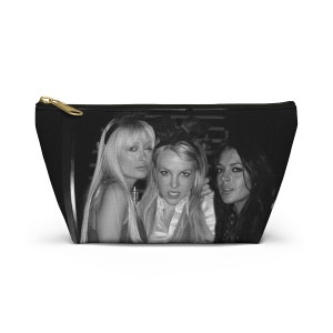 2000s Power Trio | Lindsay Lohan | Paris Hilton | Britney Spears | y2k Zipper Pouch | Travel Cosmetic Bag by ThereisNOstore