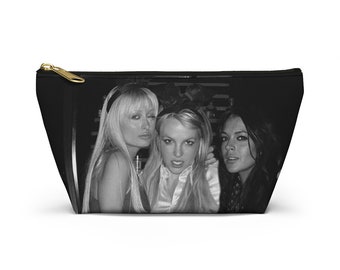 Power Trio anni 2000 // Lindsay Paris Britney // y2k Zipper Pouch // Cosmetic Bag by ThereisNOstore