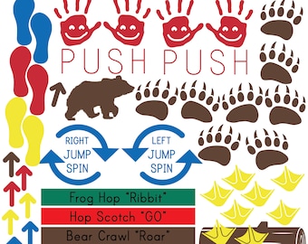 Deluxe Classroom Sensory Path Kit (110+Custom Vinyl Decal Stickers) Schools and Classrooms