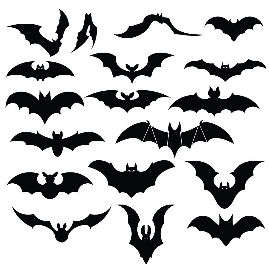 Spooky Bat Decal Stickers18 Pack Etsy Canada