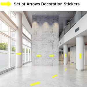 30 Pack - Grote 7 Inch Directional Arrow Decal Stickers - Met een vloerveilige verwijderbare lijm - Perfect voor Classroom Sensory Pathways