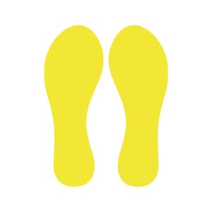 Footprints Large to Small Made from Extremally Durable Floor and Wall Safe Vinyl Choose From Blue, Yellow, Red, Brown, Black, Orange, Ice