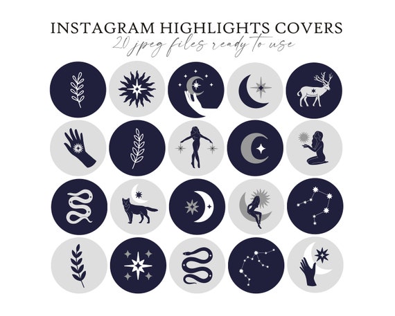 Celestial Instagram Highlight Icons. Esoteric Social Media | Etsy
