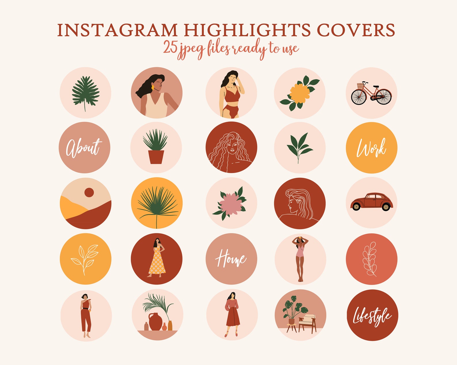 Terracotta Instragram Story Templates. Instagram Stories | Etsy