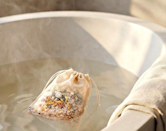 Luxury Bath Soak Sachets | Herbal Bath Tea Bags | Relaxing Spa Tub Soak | Self Care Gift