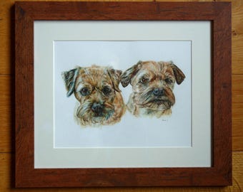 Retratos de mascotas: obras de arte de vida silvestre personalizadas, encargos de acuarela originales de artistas británicos, A4, A3.