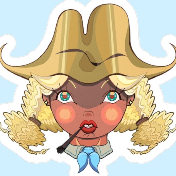 Country Girl Southern American Cowgirl, Funky Gift Art, Cartoon Anime Illustration, Gifts for Teens, Kiss-Cut Vinyl Decals Sticker Car