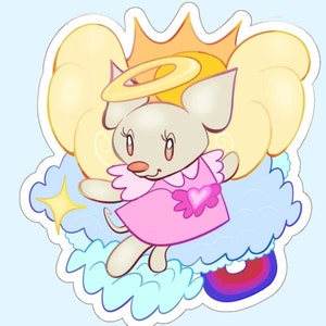Chacha - Engel Energie Sticker! süßer Chihuahua, Aufkleber, Aufkleber, kawaii Frühlingsdekal, rosa Hund, kawaii Aufkleber, kawaii Aufkleber
