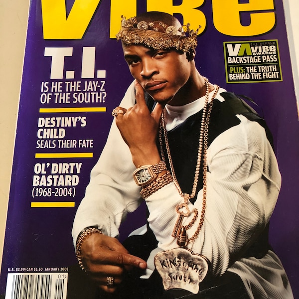 The Vibe Magazine issue Jan 2005 T.I Ll Cool J Tyra Banks Ol Dirty bastard destiny child